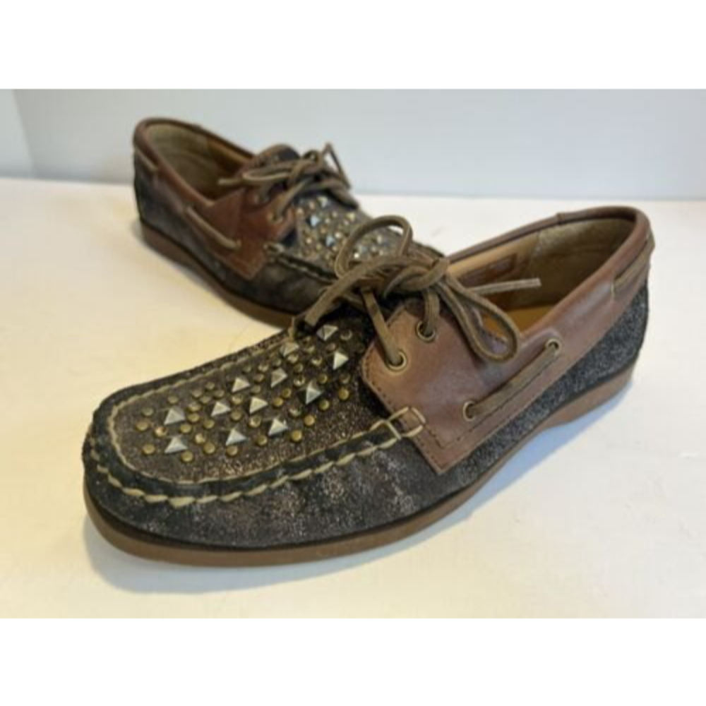 Gypsy Soule & Ariat Rockin’ Gypsy Studded Loafer Leather black brown 6.5 B